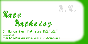 mate matheisz business card